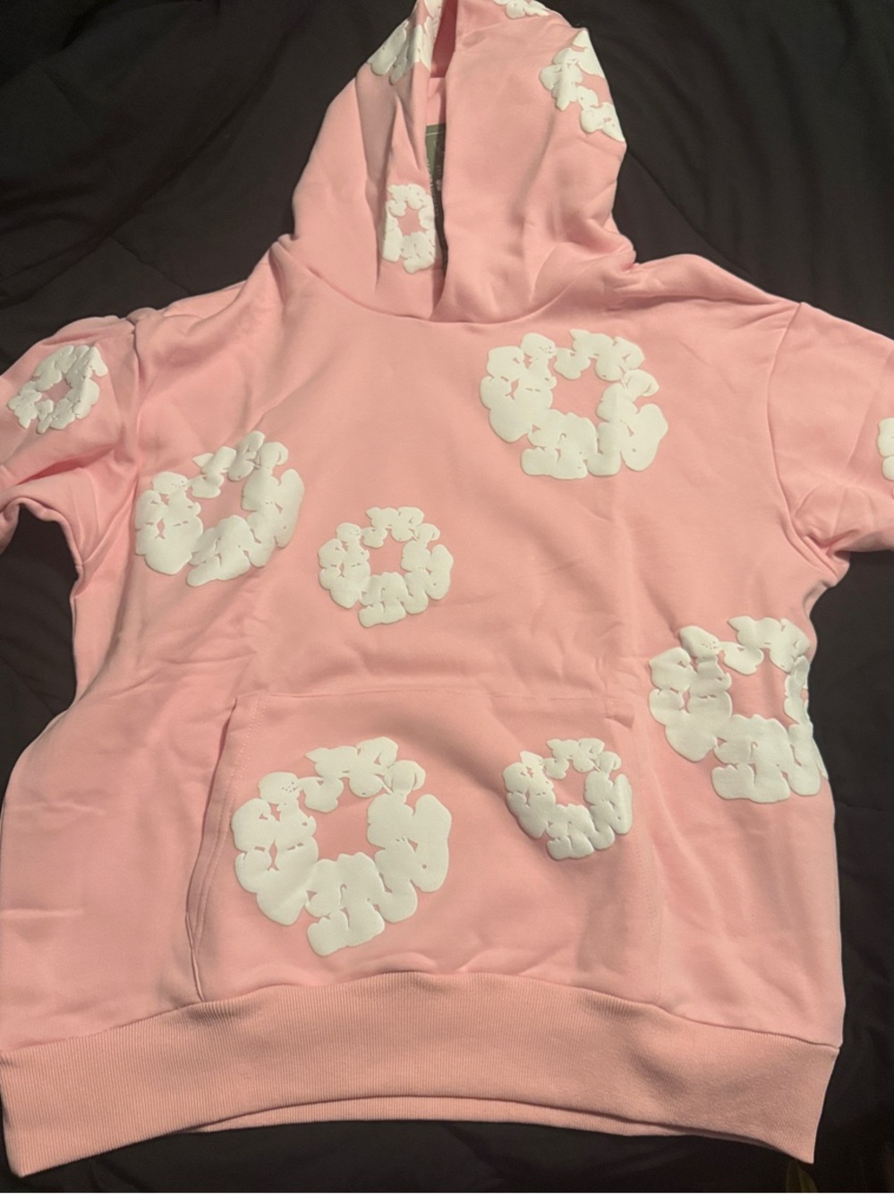 Pink denim tears hoodie